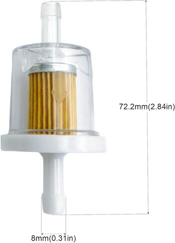 Strongthium Lawn Mower 1/4" ID Inline Gas Fuel Filter 394358 298090 Kit Replacement for Briggs Stratton MTD Craftsman Toro 394358s 298090S 1501729MA 7014359YP 56679MA 951-3013 Red & White Fuel Clamps in Saudi Arabia