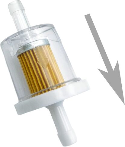 Strongthium Lawn Mower 1/4" ID Inline Gas Fuel Filter 394358 298090 Kit Replacement for Briggs Stratton MTD Craftsman Toro 394358s 298090S 1501729MA 7014359YP 56679MA 951-3013 Red & White Fuel Clamps in Saudi Arabia
