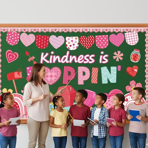 New Year Bulletin Board Decorations - Shejdgart Poppin' into The New Year Classroom Decorations Ballon Paper Cutouts Bulletin Board Set School Office Wall Chalkboard Decor Supplies in Saudi Arabia