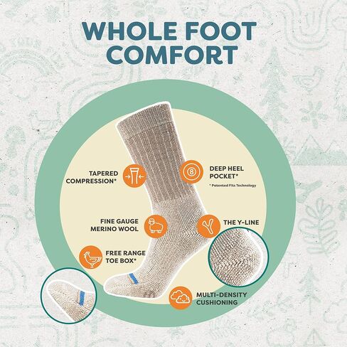 FITS Heavy Expedition Boot: Durable, Cushioned Outdoor Socks for Hiking, Camping, Hunting, and Fishing,Navy, L in Kuwait