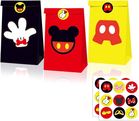 صندوق هدايا جامنسي 24 قطعة على شكل فأر كرتوني، علب حلوى لطيفة للحفلات مع مقابض، للأولاد والبنات هدايا حفلات أعياد الميلاد ومستلزمات الديكور - 3 أنماط in Kuwait