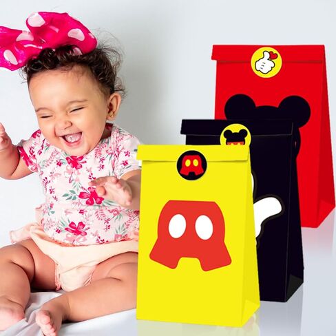 صندوق هدايا جامنسي 24 قطعة على شكل فأر كرتوني، علب حلوى لطيفة للحفلات مع مقابض، للأولاد والبنات هدايا حفلات أعياد الميلاد ومستلزمات الديكور - 3 أنماط in Kuwait