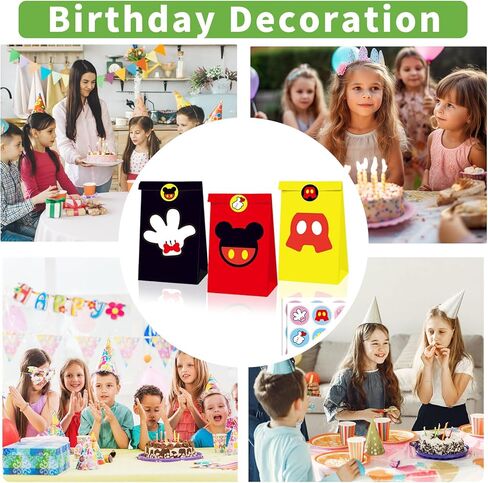 صندوق هدايا جامنسي 24 قطعة على شكل فأر كرتوني، علب حلوى لطيفة للحفلات مع مقابض، للأولاد والبنات هدايا حفلات أعياد الميلاد ومستلزمات الديكور - 3 أنماط in Kuwait