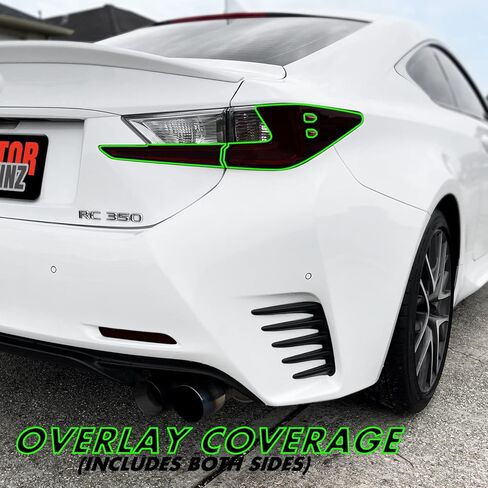 لون دخان الفينيل المقطوع مسبقًا من SlickMod لسيارة Lexus RC 2015-2018 (3. إشارة الانعطاف والعكس، 20% دخان داكن) in Kuwait