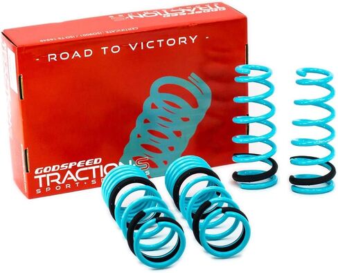 Godspeed LS-TS-HA-0003-B Traction-S Performance Lowering Springs, Reduce Body Roll, Improved Handling, Set of 4, compatible with Acura TSX (CL9) 2004-08 in Saudi Arabia