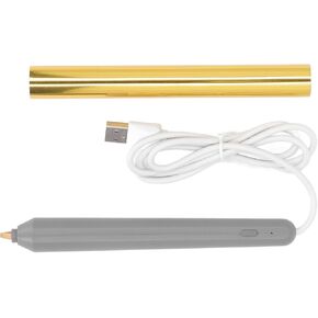قلم ختم حراري من Yosoo محمول USB مع 4 أطراف تسخين لكتابة الرسم للمبتدئين (ذهبي) (فضي) in Kuwait