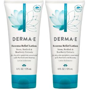 غسول تخفيف الأكزيما من DERMA-E - كريم إنقاذ حكة الجلد - كريم الأكزيما المهدئ يخفف الجلد المتقشر والمتقشر والجاف - كريم الأكزيما الموضعي والصدفية، 6 أونصة سائلة in Kuwait