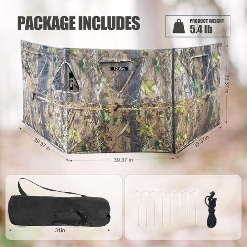 Hunting Blind See Through Ground Blind Portable Three-Panel Hunting Ground Blinds for Duck Deer & Turkey in Saudi Arabia