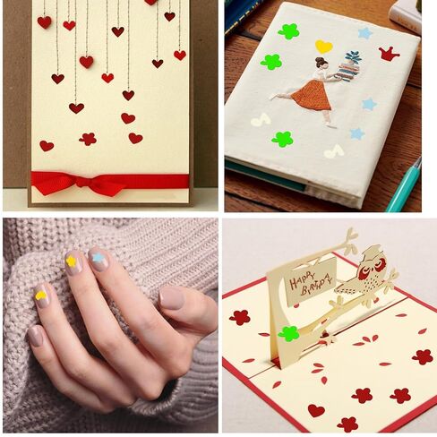 5-Piece Plastic Craft Punch Set Including Heart, Crown, Star, Flower and Music Note Shapes for Scrapbooking, Card Making, DIY Crafts (Mini Press Tools for Paper Art) in Kuwait