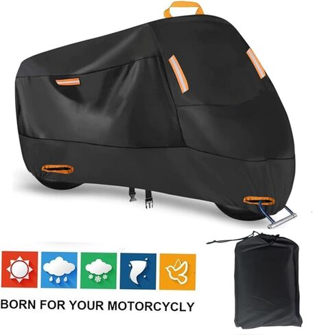 غطاء دراجة نارية ممتاز لـ Kawasaki Eliminator 500 450 SE 2023 2024 2025 مقاوم للماء متين لجميع الأحوال الجوية أكسفورد غطاء حماية داخلي وخارجي B in Kuwait