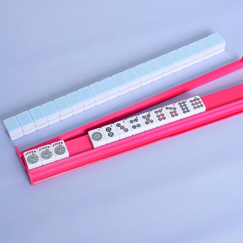 4PCS Mahjong Racks with Pushers for 166 American Mahjong Tiles, Mahjong All-in-one Tile Rack with Pusher Combo in Saudi Arabia