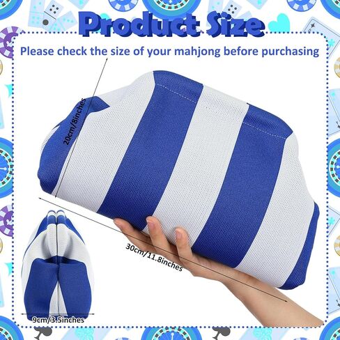 1 Pcs Empty Mahjong Tile Bag American Mahjong Bag Crochet Striped Storage Pouch for Game Party Travel Christmas Birthdays Gift (Red) in Saudi Arabia