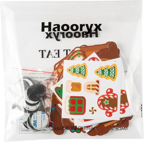 Haooryx DIY Christmas Winter Snowflake Magnet Craft Kit - 30 Set Make Your Own Snowflake Xmas Holiday Decoration Sticker Paper Craft for Kids School Class Art Project Refrigerator Bulletin Board Decor in Saudi Arabia