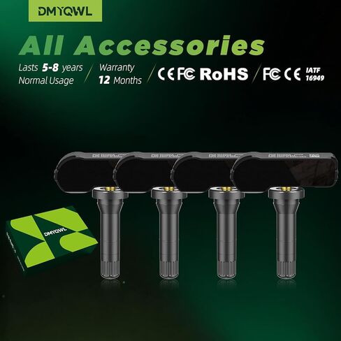 4 قطع مستشعر TPMS مبرمج مسبقًا، 433 ميجا هرتز يناسب رام وكرايسلر ودودج وجيب جراند شيروكي (2011-2015)، دورانجو (2011-2015)، شاحن (2010-2020) رام (2010-2013) - استبدال أجهزة استشعار الإطارات # 56029398AB in Kuwait