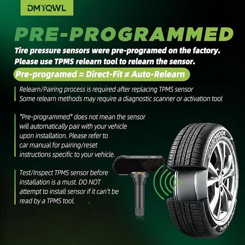 4 قطع مستشعر TPMS مبرمج مسبقًا، 433 ميجا هرتز يناسب رام وكرايسلر ودودج وجيب جراند شيروكي (2011-2015)، دورانجو (2011-2015)، شاحن (2010-2020) رام (2010-2013) - استبدال أجهزة استشعار الإطارات # 56029398AB in Kuwait