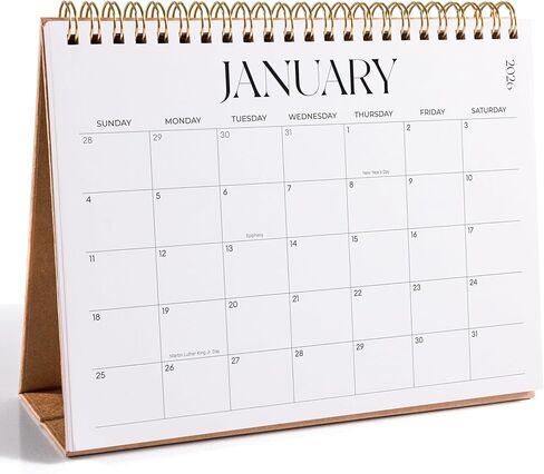 Small Desk Calendar 2026-2027, Jokotha Standing Flip Calendar, January 2026 to June 2027, 18 Month Desktop Calendar with Stickers & Minimalist Design, 8"x6" in Saudi Arabia