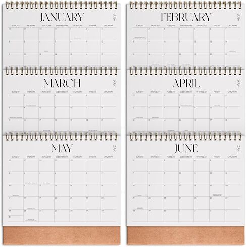 Small Desk Calendar 2026-2027, Jokotha Standing Flip Calendar, January 2026 to June 2027, 18 Month Desktop Calendar with Stickers & Minimalist Design, 8"x6" in Saudi Arabia