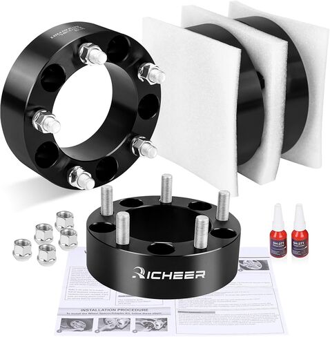 Richeer 2 inch 6x5.5 Wheel Spacer for 2019-2024 Ram 1500, 4 PCS 6x139.7mm Wheel Spacer with 14x1.5 Studs & 77.8mm Center Bore for 2019 2020 2021 2022 2023 2024 Ram 1500 in Saudi Arabia