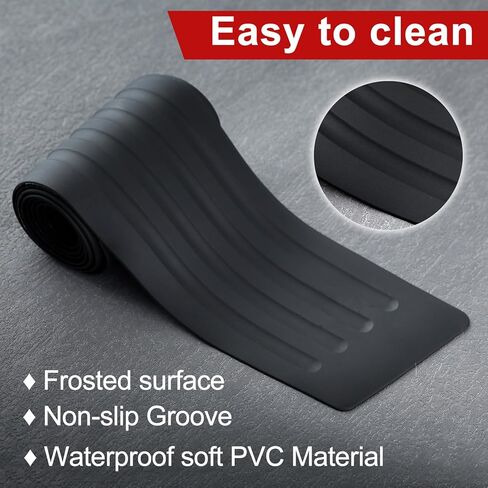 Car Rear Bumper Protector Guard, 35"x3.1" Anti-Scratch Car Door Sill Protector Strip, Non-Slip Universal Trunk Door Entry Guard Trim Cover for Most Cars SUV, Car Exterior Accessories, Black in Saudi Arabia
