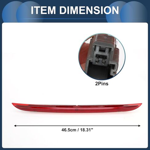 LED Third Brake Light Compatible for VW Touareg 2003-2010, Waterproof Plastic Red Housing 3rd High Mounted Stop Lamp Rear Center High Level Brake Light in Saudi Arabia