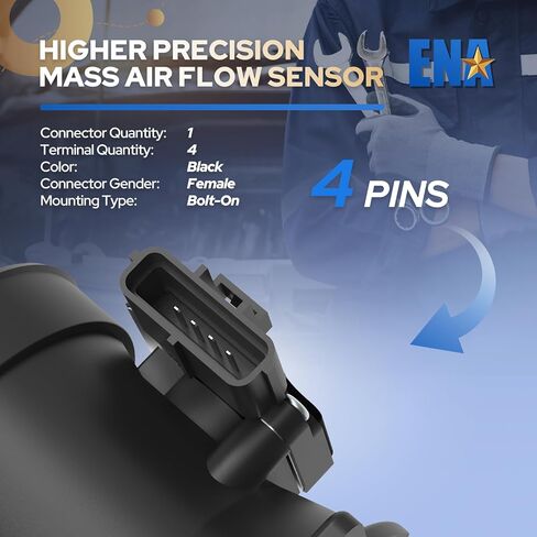 ENA Mass Air Flow Sensor Meter MAF Compatible with Ford F150 F250 F350 F450 F550 Super Duty Lobo Taurus Lincoln Blackwood Navigator Jaguar S-Type 1999-2003 Replacement for AFLS140 749-554 F8DZ12B579BA in Saudi Arabia