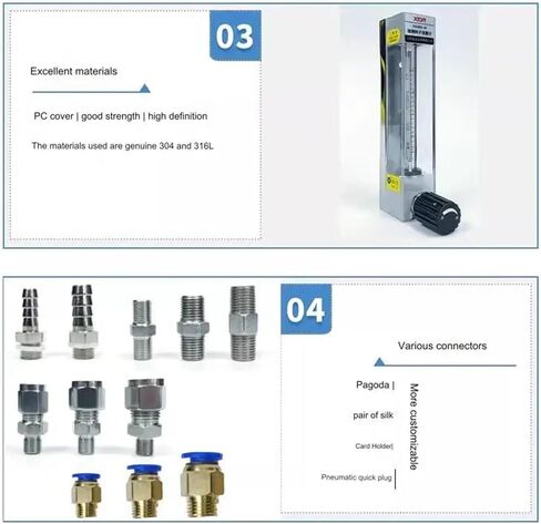 1pc Liquid glass rotor flowmeter DK800 stainless steel precision instrument methane propane pure water methanol oil(DK800-6 C) in Saudi Arabia