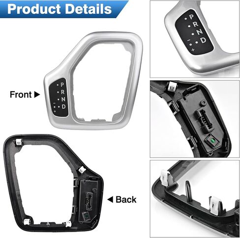 Riloer Shifter Bezel, 1 Pack Auto Transmission Shifter Bezel with Harness Replacement, Compatible with Jeep Cherokee 2014-2018 5YD27LS5AA 5YD271U5AA (Silvery) in Saudi Arabia