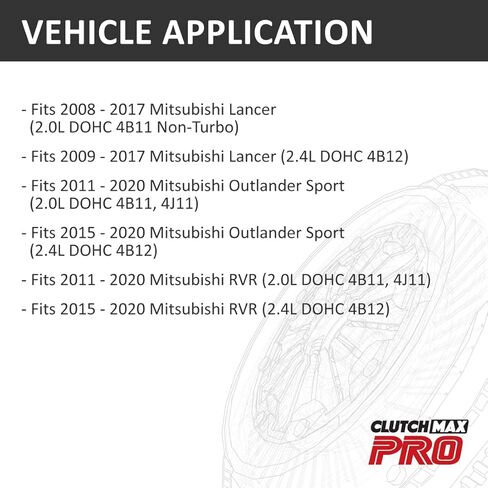 ClutchMaxPRO Heavy Duty OEM Clutch Kit with Chromoly Flywheel with Slave Cylinder Compatible with 2008-2017 Mitsubishi Lancer 2011-2020 Outlander Sport RVR (CP05012HDWS-LSF05012-CK) in Saudi Arabia