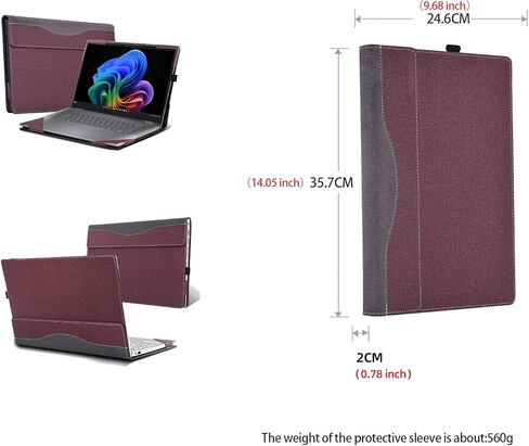 Laptop Case for HP Omnibook X Flip 16" Next Gen AI Laptop(16-asXXXXna 16-arXXXXna 16-ar0047nr) 2-in-1 16inches[Not Other Models] PU Leather Protective Bag Detachable Shell (Dark Gray) in Saudi Arabia