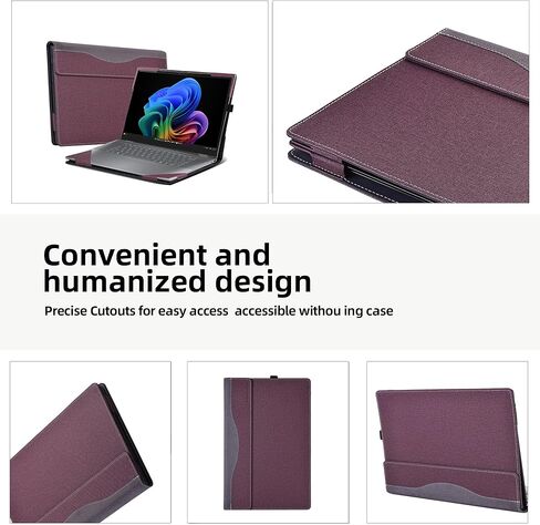 Laptop Case for HP Omnibook X Flip 16" Next Gen AI Laptop(16-asXXXXna 16-arXXXXna 16-ar0047nr) 2-in-1 16inches[Not Other Models] PU Leather Protective Bag Detachable Shell (Dark Gray) in Saudi Arabia
