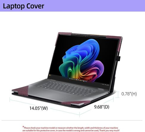Laptop Case for HP Omnibook X Flip 16" Next Gen AI Laptop(16-asXXXXna 16-arXXXXna 16-ar0047nr) 2-in-1 16inches[Not Other Models] PU Leather Protective Bag Detachable Shell (Dark Gray) in Saudi Arabia