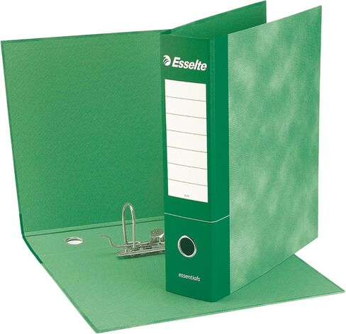 Esselte Essentials 390773180 390773180 G73 Recorder with Case, with Lever Mechanism, Commercial Format, 23 x 30 cm, with 8 cm Spine, Green, Pack of 6 in Saudi Arabia