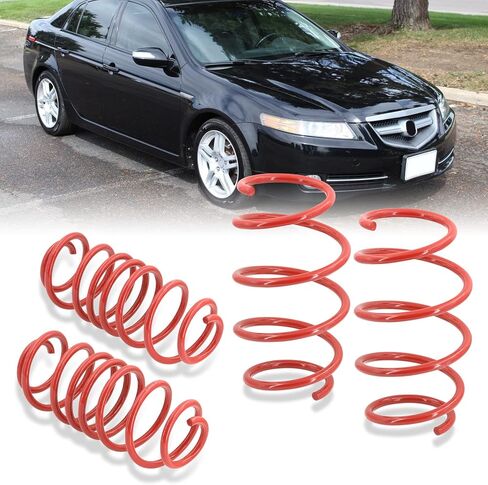 موزعي AJP تعليق أمامي وخلفي ارتفاع منخفض JDM أداء رياضي لفائف خفض الينابيع عدة أحمر متوافق/استبدال لـ Accord V6 3.0L TL 2003 2004 2005 2006 2007 2008 03 04 05 06 07 08 in Saudi Arabia