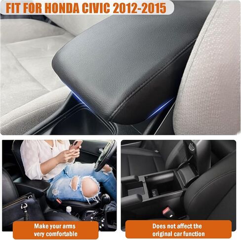 Center Console Cover for 2012-2015 Honda Civic - Premium Armrest Protector, Easy Installation, for Civic Interior Protection 2012 2013 2014 2015 in Saudi Arabia