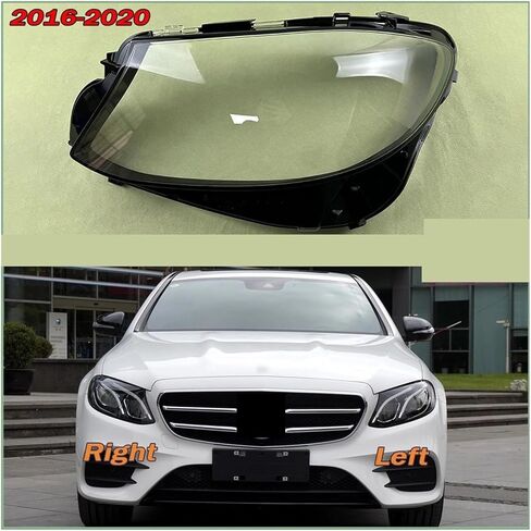 عدسة غطاء المصابيح الأمامية متوافقة مع Benz E-Class W213 E200L E300L E320L 2016-2020 غطاء المصباح الأمامي عاكس الضوء الشفاف (يمين) in Saudi Arabia