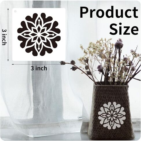 64 Pieces Stencils for Painting, Small Reusable Mandala Dot Stencil, Art Craft Template for Painting on Wood, Wall, Fabric, Rock, Chalkboard, Sign, DIY Art Scrapbook Projects(Mandala) in Saudi Arabia