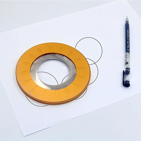 أداة رسم دائرة قابلة للتعديل - مسطرة دائرة معدنية احترافية لرسم دوائر مثالية، أداة رسم هندسية بمقياس دقيق in Saudi Arabia
