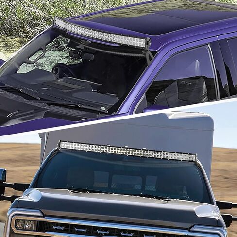 Nilight 54 inch Curved LED Light Bar Bracket Mounting Upper Windshield Roof Cab Brackets Compatible with Ford F250 F350 F450 Super Duty 1999-2016 in Saudi Arabia