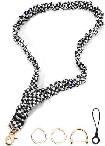 Zugzwang Stretchy Scrunchie Lanyard for ID Badges & Keys - Teacher Lanyard, Cute Elastic Necklace for Women, Nurses in Saudi Arabia