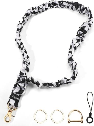 Zugzwang Stretchy Scrunchie Lanyard for ID Badges & Keys - Teacher Lanyard, Cute Elastic Necklace for Women, Nurses in Saudi Arabia