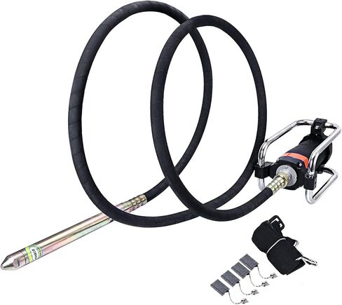 BIZOEPRO Hand Held Power Concrete Vibrator 1500W 13000rpm With 2.5M(8-1/5feet) Shaft Rod Electric Concrete Vibrabrater Portable Construction Pencil Vibrator in Kuwait