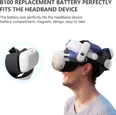 بطارية 10000 مللي أمبير في الساعة لاستبدال BOBO VR S3 Pro وE3 Pro لملحقات البطارية القابلة للتبديل B100 والموصلات المغناطيسية in Kuwait