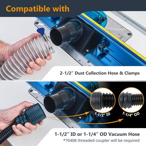 POWERTEC 70288 Router Table Dust Port – Dust Collection Hose 2-1/2 inch Connector in Saudi Arabia