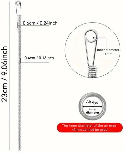 Threader Metal Loop Spring High Efficiency Compact Design for Drawstrings Elastic Cords Waistbands and Needlework, Silver in Saudi Arabia