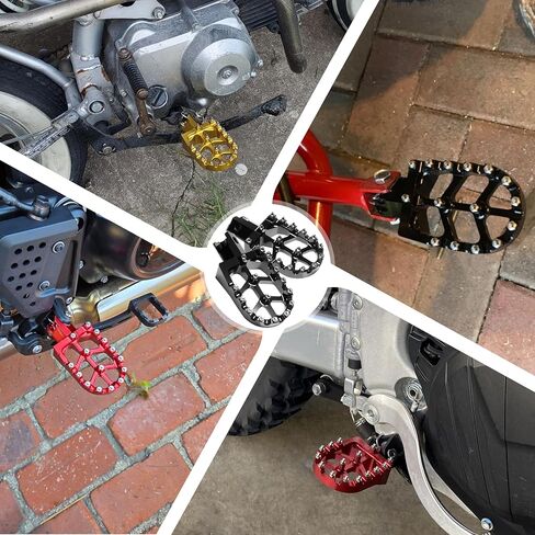 أوتاد قدم الدراجة الترابية، دواسات قدم CNC مضادة للانزلاق لـ 50cc 70cc 80cc 90cc-125cc XR50 XR70 XR110 CRF50 CRF70 CRF110 SSR CT200U KAYO SDG Apollo RFZ Pit Bike Mini Bike Foot Pegs مسند للقدمين (أسود) in Kuwait