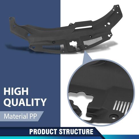 PIT66 Radiator Support Cover Compatible with LX RX350/RX450h 2016-2020 Fit LX RX350L/RX450hL Base 2018-2020 532950E090, 53295-0E090, LX1224112 Black in Saudi Arabia