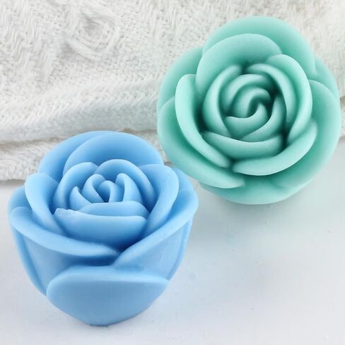 Rose Candle Mold Rose Flower Candle Silicone Molds Roses Resin Casting Molds for Candles Making Home Decorate Mold Aromatherapy Gypsum Candles Clay Craft in Saudi Arabia