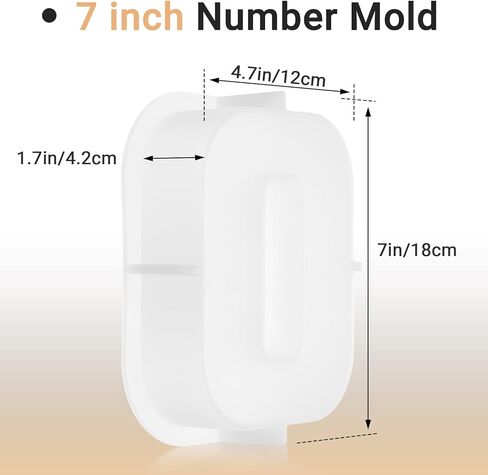 Gartful 7inch Tall Large Number Candle Molds, Resin Epoxy Mold for Making Soaps, Flower Specimen, Insect Specimen, DIY Clay Molds in Saudi Arabia