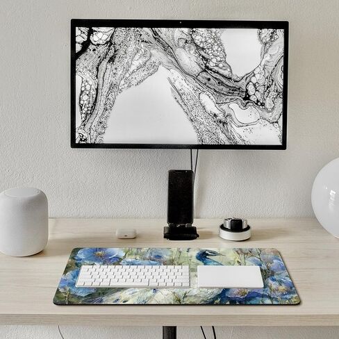 Peacock Beautiful Flowers Fashion INS Large Mouse Pad Gaming Mousepad Keyboard Computer Pad Non-Slip Rubber Desk Mat Home Office 30x60cm in Saudi Arabia