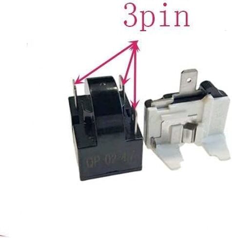 1 Set Replacement Part 3 Pin QP2-4.7/ QP2-4R7 4.7 Ohm Refrigerator PTC Start/Starter Relay - Compatible Relays Whirlpool, Frgidaire, Kenmore and Most Mini Fridges and Coolers in Saudi Arabia